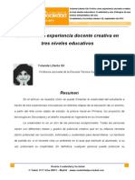 El Arte Como Experiencia Docente Creativa PDF