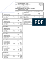 2013 City of Annapolis General Election Summary Report