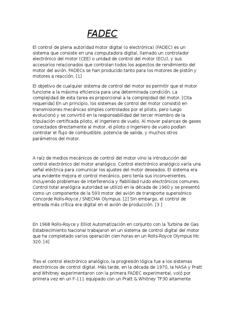Fadec | PDF | Avión | Software