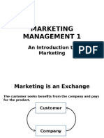Marketing Management 1: An Introduction To Marketing