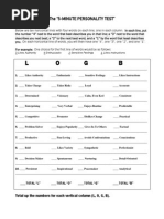 Personality Test