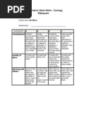 Collaborative Work Skills Rubric