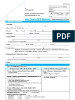 2010 Application Form For APU