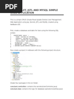 JSP, Servlet, JSTL and Mysql Simple Crud Application