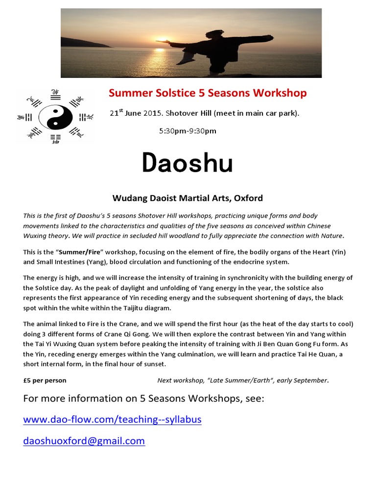 Daoshu: S Summer Solstice 5 Seasons Workshop | PDF | Philosophy