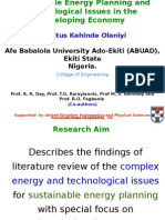 ISTREAM 2013 - Sustainable Energy Planning and Technological Issues in De