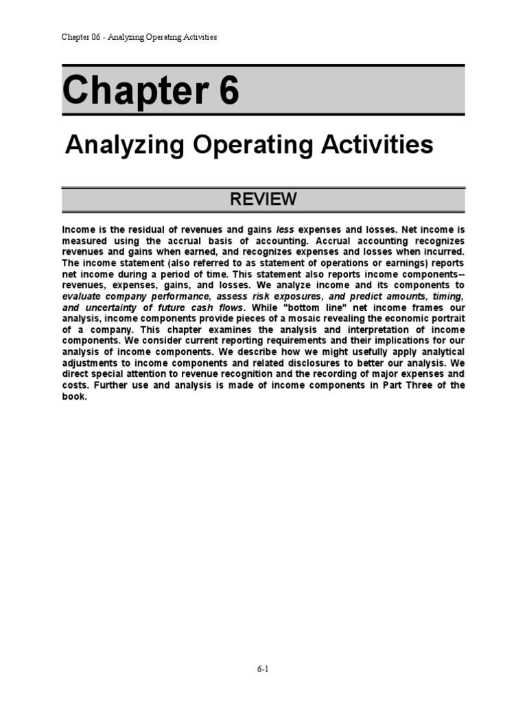 Ch 06 - Analyzing Operating Activities | Earnings Per Share | Deferred Tax