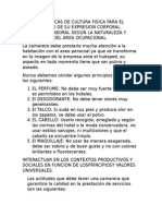 Aplicar Tecnicas de Cultura Fisica para El Mejoramiento de Su Expresion Corporal