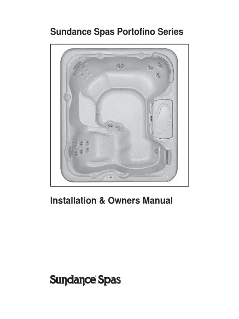 20002001 Sundance Portofino Spa Manual PDF Hyperthermia Power Supply