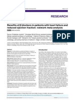 Benefits of B Blockers in PX With HF