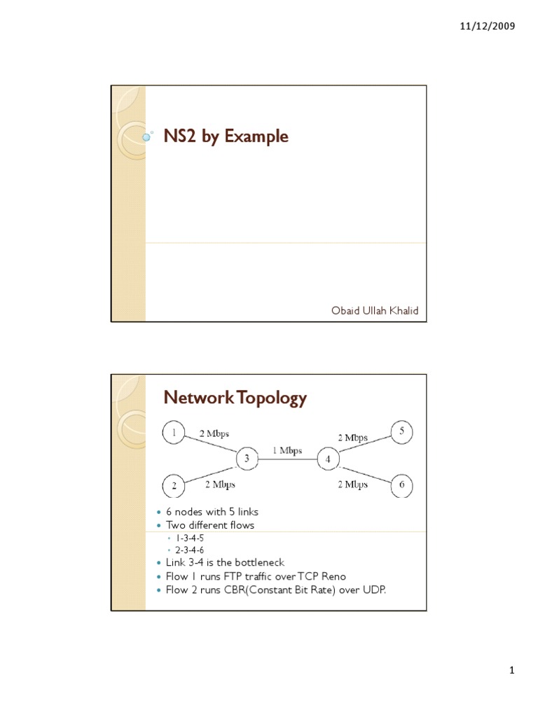 NS2 Network Simulation Setup Guide | PDF | Transmission Control ...