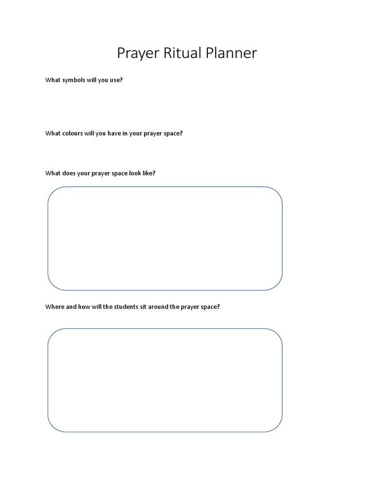 Prayer Ritual Planner | PDF