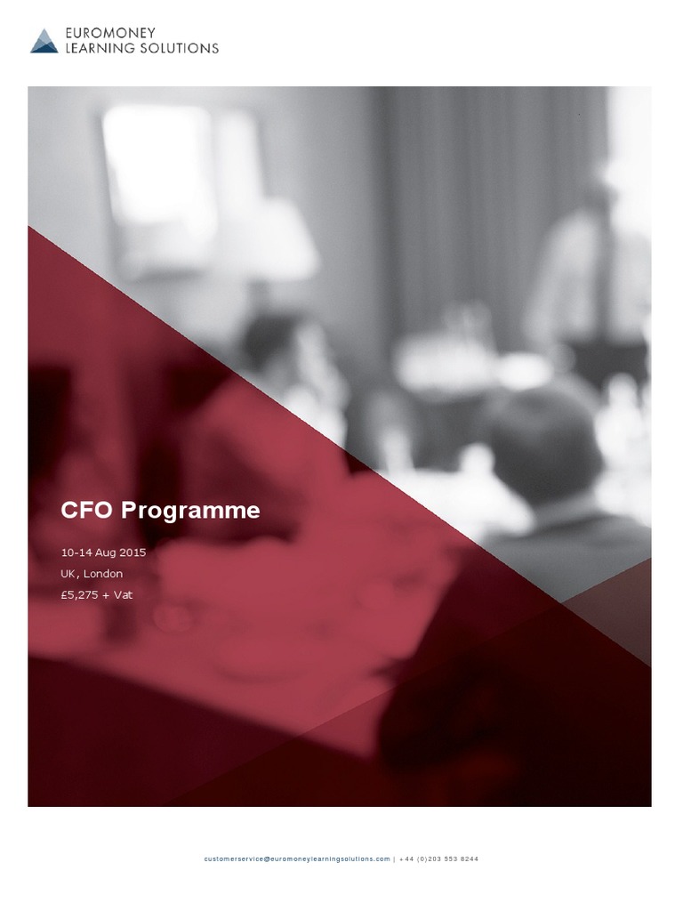 CFO Programme | PDF | Chief Financial Officer | Strategic Management