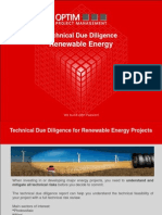 Technical Due Diligence for Renewable Energy Projects