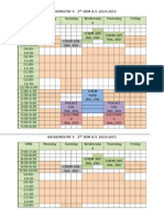 Class Schedule 2nd Sem 14-15