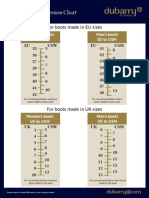 US Boot Size Conversion