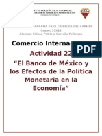 EL Banco de México y Los Efectos de La Política Monetaria en La Economía