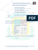 Requerimiento de Materiales unam