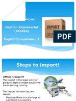 ¡Import!: Fabian Espinosa. Gestión Empresarial (810624) English Competence 2