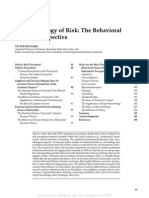 Psychology of Risk-Behavioral Finance Perspective