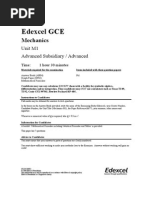 M1 Specimen Paper and Mark Scheme