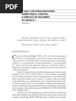 O QUE A HISTÓRIA REGISTROU SOBRE PAULO, CORINTO, C A IGREJA E AS MULHERES NO SÉCULO I