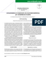 Actualidad en El TX de La Intoxi en Anestesicos Locales PDF