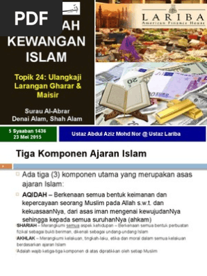 Ceramah 24 Ulangkaji Larangan Gharar Dan Maisir Pdf