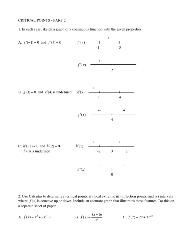 Critical Points and Graph Analysis | PDF