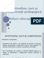 Aptitudine Tact Competente Pedagogice.