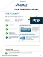 Your Autocheck Vehicle History Report: 2010 Toyota Rav4