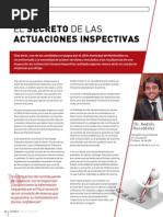 El Secreto de Las Actuaciones Inspectivas