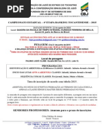 Aviso 4º Etapa Estadual 2015