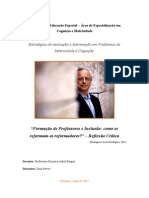 Formação de Professores e Inclusão - Como Se Reformam Os Reformadores? - Reflexão Crítica