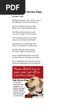 Those Fake Service Dogs