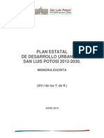 Plan Estatal de Desarrollo Urbano de SLP 2012 2030