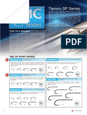 Tiemco Hooks Catalog, PDF, Artificial Fly