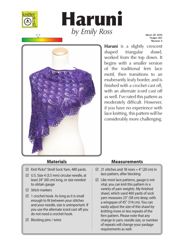 001 Haruni Edoc Ravelry Rev3 PDF | PDF | Crochet | Knitting