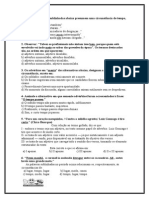 Questões de Língua Portuguesa sobre Circunstâncias de Tempo e Modo