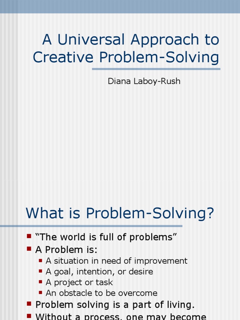 Universal Creative Problem-Solving Guide | PDF | Creativity | Goal
