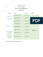 Block Lecture Delivery-LLB Year 1, Sem 2