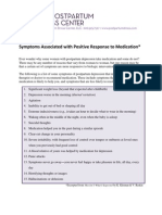 Symptoms Associated With Positive Response To Medication