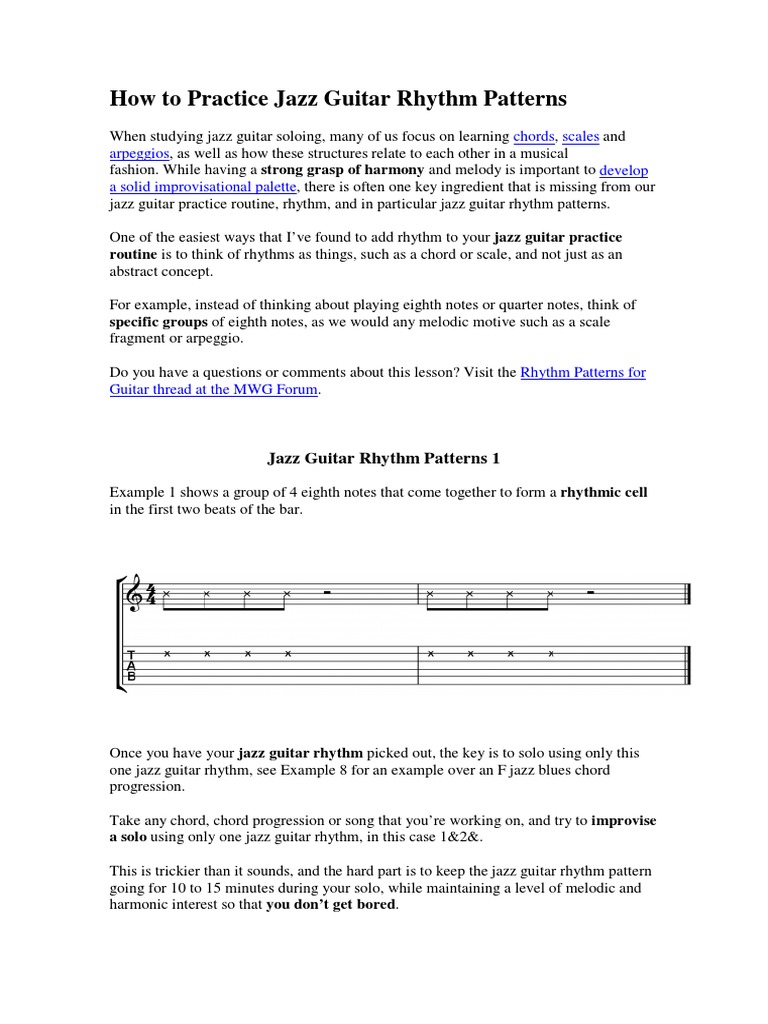 Jazz Rhythm 2 Pdf Rhythm Jazz