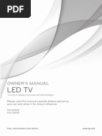 Led TV: Owner'S Manual