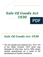 Sale Of Goods Act 1930 - Key Definitions and Concepts