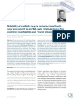167 - Reliability of Multiple-Degree Incisalocclusal Tooth