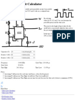 555 Astable Circuit Calculator