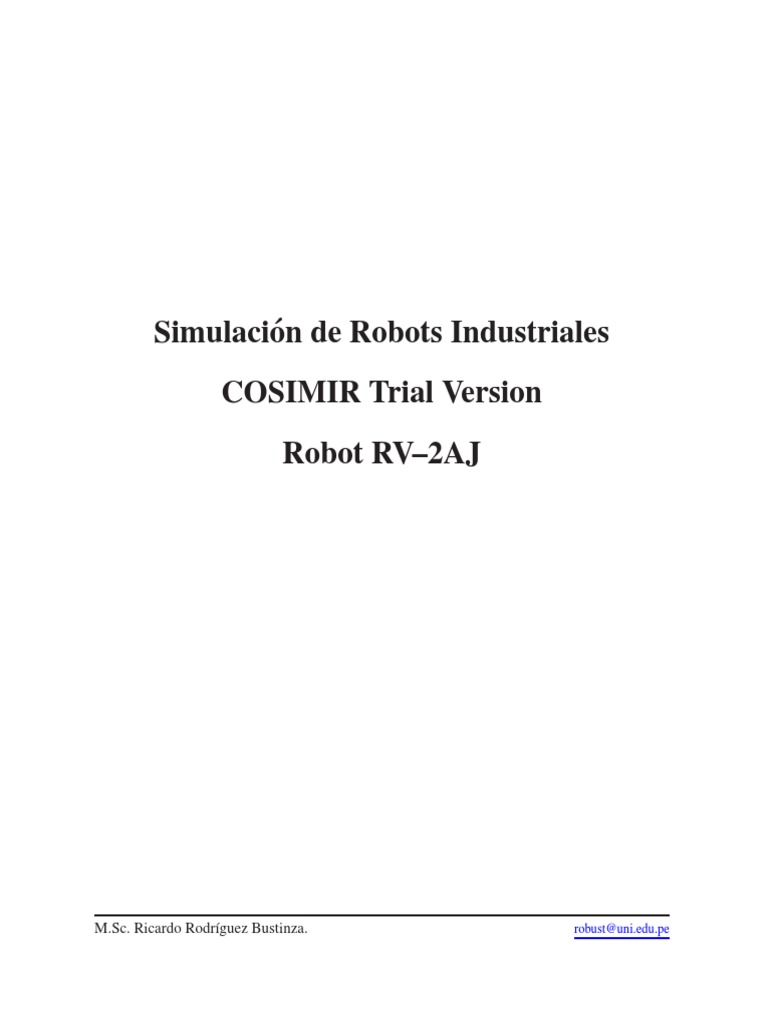 Simulación Del Robot Mitsubishi Rv 2aj Pdf Programa De Computadora