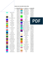 Códigos de Colores HTML