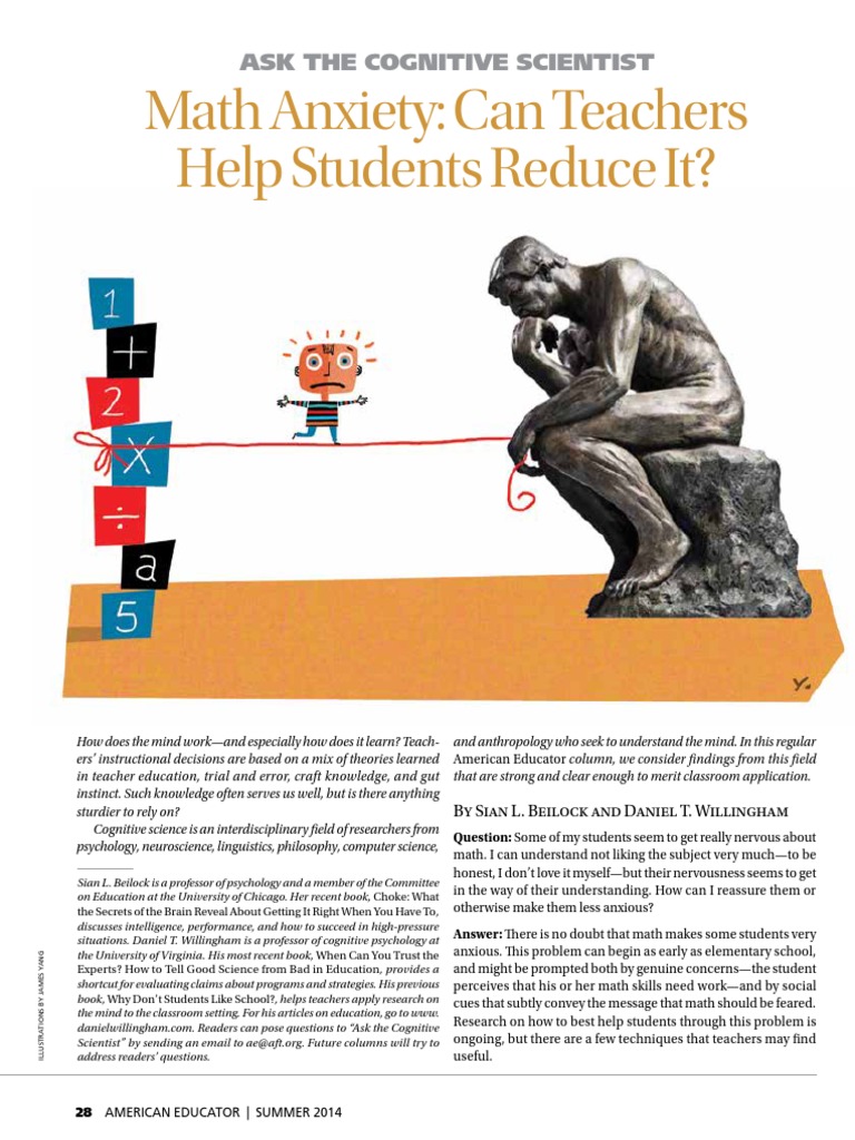 Understanding and Reducing Math Anxiety | PDF | Anxiety | Working Memory